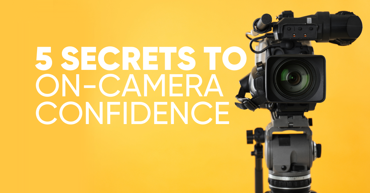 video camera on yellow background
